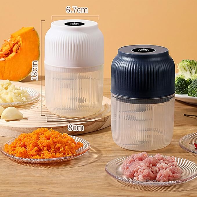 2026 Upgraded Electric Garlic Chopper, Mini Portable Veggie Cutter, USB Rechargeable, 350ML Portable Cordless Mini Food Processor for Nuts Chili Onion Minced Meat and Spices (2PCS-A)
