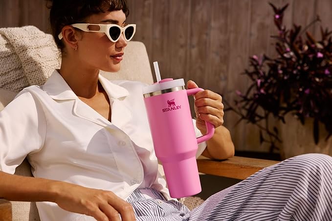 STANLEY Quencher H2.0 Tumbler with Handle and Straw 64 oz | Flowstate 3-Position Lid | Cup Holder Compatible for Travel | Insulated Stainless Steel Cup | BPA-Free | Cobalt