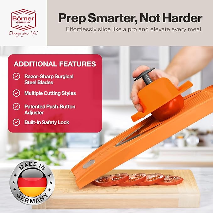Swissmar Borner V Power Mandoline, V-7000, Orange