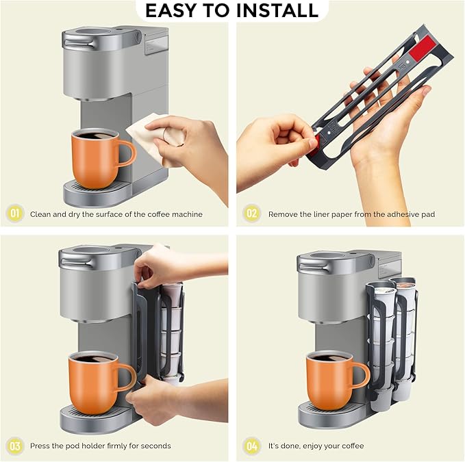 K Cup Holder for Keurig: Coffee Pod Holder for Counter Small Space - Kcup holders for Wall Mount (3, Oasis Blue)