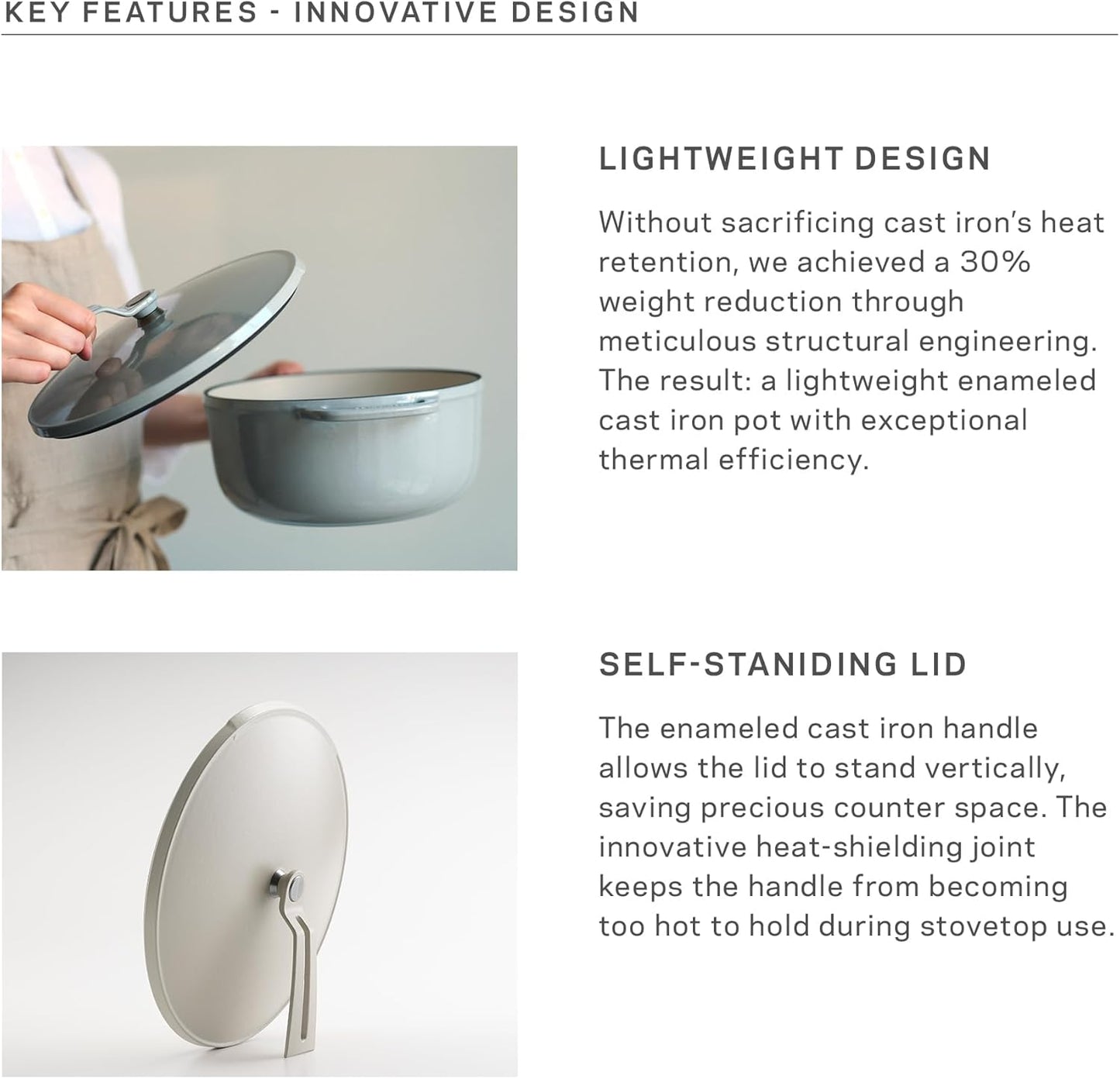 Vermicular Oven Pot 2.0 | Lightweight Enameled Cast Iron Pot | 18cm (2 Qt) | Non-Toxic | Induction-compatible | Dutch Oven | Made in Japan | Oyster Gray