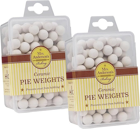 Mrs. Anderson's Baking Ceramic Pie Crust Weights, 270 Count, Natural Stoneware, For Blind Baking Pie Crusts And Tart Shells With Even Baking Results