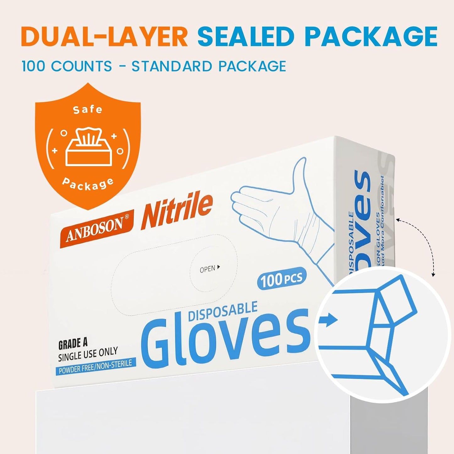 6 mil Disposable Nitrile Gloves, Heavy Duty Disposable Glove, Cooking Gloves, Latex Free, Powder Free (Blue of 100, Small)
