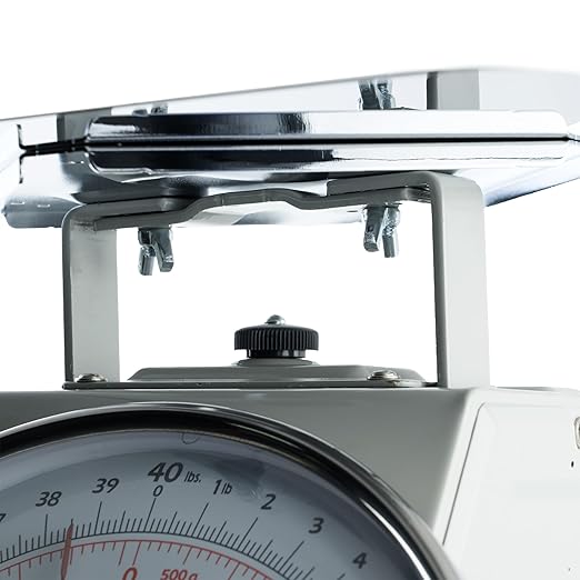 Winco 40-Pound/18.18kg Scale with 8-Inch Dial, Medium, White, Steel