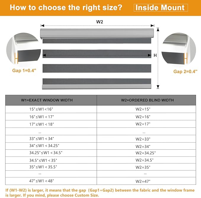 Persilux Cordless Zebra Blinds for Windows (36" W X 72" H, Grey) Free-Stop Windows Shades Dual Layer Light Control for Day and Night, Light Filtering Sheer Shades for Home, Easy to Install
