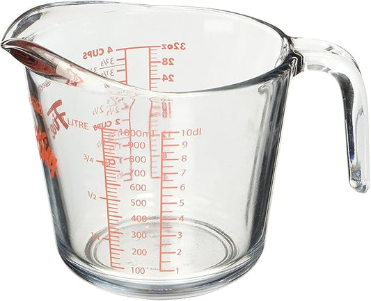 Anchor Hocking Fire-King Measuring Cup, Glass, 4-Cup