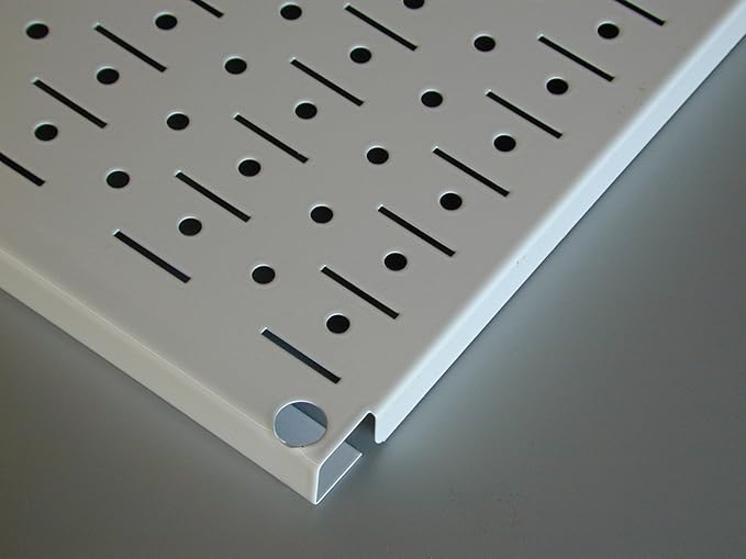 Wall Control Kitchen Pegboard Organizer Pots and Pans Storage Rack Organization Kit with Red Pegboard and Blue Accessories