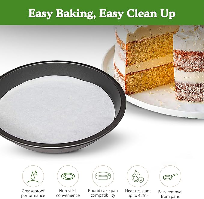 Regency Wraps Parchment Paper Circles, Greaseproof Liners for Non-Stick Baking in Round Cake Pans, Springform Pans and Air Fryers, 10" Bulk Pack 200 Count