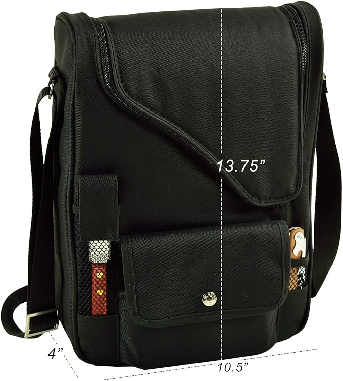 Picnic at Ascot Original Insulated Wine and Cheese Cooler Bag - Designed, Assembled & Quality Approved in the USA