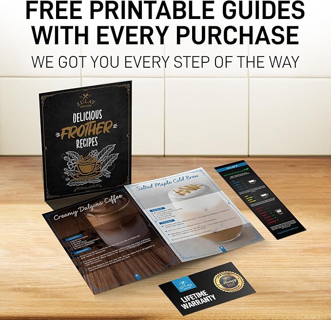 Zulay Double Whisk Milk Frother Handheld Mixer - High Powered Frother For Coffee With Improved Motor - Electric Whisk Drink Mixer For Cappuccino, Frappe, Matcha & More, Twin Whisk - Teal
