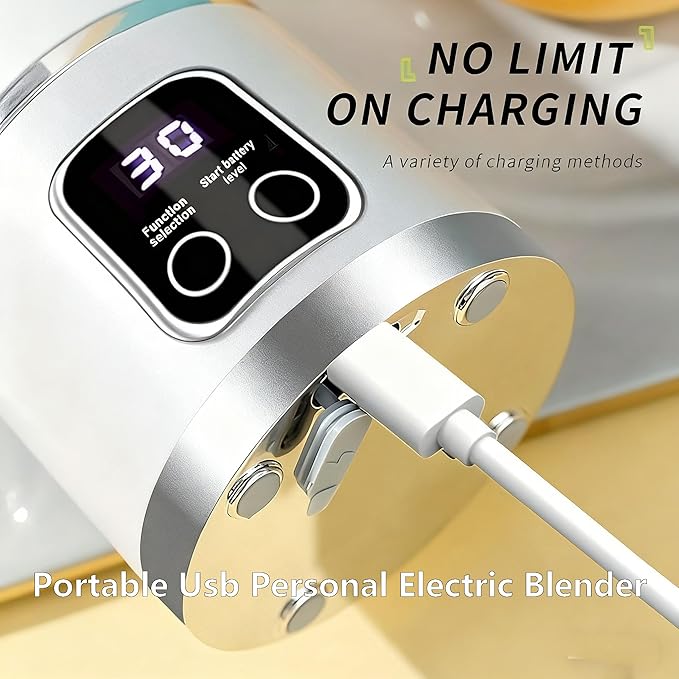 Digital Multimode Juicer Blender - Smart Led Display, Portable Usb Personal Electric Blender, Juicer Shakes And Smoothies Blender For Smoothies Liquid Diet, Shakes, Leak Proof Design (1PC-C)
