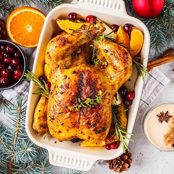 Sunvivi Roaster Oven, Electric Roaster Oven with Self-Basting Lid, 24lb 20-Quart Turkey Roaster with Unique Defrost/Warm Function, Large Roaster with Removable Pan & Rack, Stainless Steel, Black